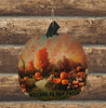 LARGE WOODEN PUMPKIN Handmade and Hand Painted Wall Art Shelf Sitter WELCOME TO OUR PATCH Decoupaged FALL Decor Gift Idea Door Decor Home Decor Unique - JAMsCraftCloset