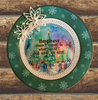 PLATE PLASTIC ROUND Christmas DECOUPAGED Upcycled Repurposed Wall Art or Shelf Sitter HAPPINESS DOESN'T RESULT IN WHAT WE GET Holiday Home Decor Gift - JAMsCraftCloset