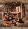 SQUARE Plastic PLATE Farmhouse Country Wall Art Shelf Sitter Decoupage ANTIQUE TRACTOR - READY FOR WORK Handmade Gift Idea Crafters Delight - JAMsCraftCloset