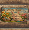 Antique West Virginia Roof Slate Decoupaged EASTER SLATE WALL ART &nbsp;Happy Easter Bunny Eggs in Basket Tulips Daffodils - Handmade Unique EASTER Holiday Decoration Home Decor Gift - JAMsCraftCloset