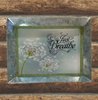 Galvanized Metal RECTANGLE TRAY Farmhouse Country Wall Art or Shelf Sitter JUST BREATHE Handmade Gift Idea &nbsp;- JAMsCraftCloset
