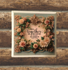 Wood Wall Art Plaque TOGETHER THEY BUILT A LIFE THEY LOVED Square Decoupaged Home Decor Gift Idea Positive Saying Wedding Gift - JAMsCraftCloset