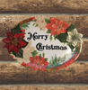 Hard Plastic OVAL TRAY Farmhouse Country Home Decor MERRY CHRISTMAS POINSETTIA Wall Art Cottage Chic Decor Kitchen Decor Victorian Christmas Holiday Decor Handmade Gift Idea &nbsp;- JAMsCraftCloset