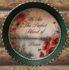 Cake Pan Forrest Green WE ARE THE PERFECT BLEND OF PASSION AND PEACE Farmhouse Country Forrest and Pink Roses Wall Art Handmade Hand Painted Repurposed Upcycled Gift Idea Crafters Delight {{ JAMsCraftCloset }}