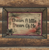 TRAY GRAY METAL Rectangle Decoupaged Hand Painted Upcycled Repurposed Wall Art DREAM A LITTLE DREAM OF ME Home Decor Decor LOVE Wall Art Gift - JAMsCraftCloset