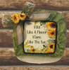 Dollar Tree CLEAR SQUARE Plastic PLATE Farmhouse Country Wall Art Sunflower Design WILD LIKE A FLOWER WARM LIKE THE SUN Handmade Gift Idea Crafters Delight - JAMsCraftCloset