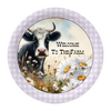 ROUND Digital Graphic Design WELCOME TO THE FARM Cow Dasies Wedding Gift First Home Sublimation Decoupage PNG SVG Country Farmhouse Home Kitchen Decor Wall Art Shelf Sitter Gift Crafters Delight - JAMsCraftCloset