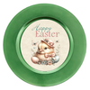 ROUND DIGITAL Graphic Design CHICK WITH HAT AND BUTTERFLIES - HAPPY EASTER Sublimation PNG SVG Country Farmhouse Home Decor Sign Shelf Sitter Wall Art Decor Wreath EASTER Design Gift Crafters Delight - JAMsCraftCloset