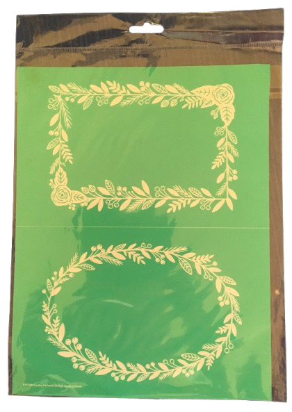 Chalk Couture STENCIL - NEW - GARDEN GARLAND - Christmas Stencil - Reusable Adhesive Silkscreen Stencil - Happy Crafting - JAMsCraftCloset