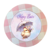 ROUND DIGITAL Graphic Design CHICK WITH UMBRELLA - HAPPY EASTER Sublimation PNG SVG Country Farmhouse Home Decor Sign Shelf Sitter Wall Art Decor Wreath EASTER Design Gift Crafters Delight
