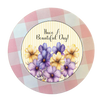 ROUND Digital Graphic Design HAVE A BEAUTIFUL DAY 2 Purple Yellow Floral YELLOW Background Wedding Gift First Home Sublimation Decoupage PNG SVG Country Farmhouse Home Decor Wall Art Shelf Sitter Gift Crafters Delight - JAMsCraftCloset