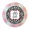 ROUND Digital Graphic Design Black-White-Red - LET'S COOK - Wedding Gift KITCHEN DECOR Sublimation Decoupage PNG SVG PDF JPEG Country Farmhouse Home Decor Gift Crafters Delight - JAMsCraftCloset