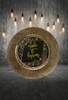 PLATE CHARGER GOLD EMBOSSED FLORAL PLASTIC ROUND DECOUPAGED Upcycled Repurposed Wall Art or Shelf Sitter MAKE IT HAPPEN Home Decor Wedding Gift - JAMsCraftCloset