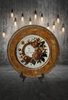 PLATE CHARGER GOLD PLASTIC ROUND DECOUPAGED Upcycled Repurposed Wall Art or Shelf Sitter YOU ARE MY WORLD Home Decor Gift WEDDING - JAMsCraftCloset