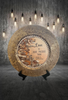 PLATE CHARGER GOLD EMBOSSED FLORAL PLASTIC ROUND DECOUPAGED Upcycled Repurposed Wall Art or Shelf Sitter LOVE IS MORE PRECIOUS THAN GOLD Home Decor Wedding Gift - JAMsCraftCloset