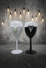Stemware Glasses BRIDE and GROOM WINE Toasting Glasses WEDDING Hand Painted Black and White With Bling, Rose. Plaid Tie - JAMsCraftCloset