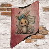 Antique West Virginia Roof Slate Decoupaged EASTER SLATE WALL ART &nbsp;Happy Easter Bunny With Blue Bow - Handmade Unique EASTER Holiday Decoration Home Decor Gift - JAMsCraftCloset
