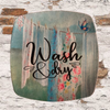SQUARE Plastic PLATE Farmhouse Country Wall Art Shelf Sitter Decoupage LAUNDRY ON LINE - WASH AND DRY Handmade Gift Idea Crafters Delight - JAMsCraftCloset