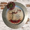 Galvanized Metal Round Charger Plate Christmas Decor Decoupaged Farmhouse Country Wall Art Shelf Sitter BELIEVE IN THE MAGIC OF SNOW Handmade Gift Idea - JAMsCraftCloset