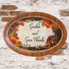 Hard Plastic OVAL TRAY Farmhouse Country Home Decor GATHER AND GIVE THANKS Wall Art Cottage Chic Kitchen Decor Bar Decor Victorian Decor Handmade Gift Idea &nbsp;- JAMsCraftCloset