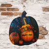 LARGE WOODEN PUMPKIN Handmade and Hand Painted Wall Art Shelf Sitter HAPPY FALL Decoupaged FALL Decor Gift Idea Door Decor Home Decor Unique - JAMsCraftCloset