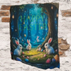 Antique West Virginia Roof Slate Decoupaged EASTER SLATE WALL ART Happy Easter Bunnies - Forest - Handmade Unique EASTER Holiday Decoration Home Decor Gift