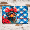Antique Roof Slate Hand Painted DECOUPAGED - FLUENT IN FOWL LANGUAGE - WHIMSICAL HEN - Unique Country Farmhouse Wall Art Gift - JAMsCraftCloset