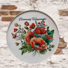 Galvanized Metal Round Bucket-Pail Farmhouse Country Wall Art or Shelf Sitter BLOOMING HAPPINESS- POPPIES Handmade Gift Idea &nbsp;- JAMsCraftCloset