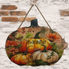 LARGE WOODEN PUMPKIN Handmade and Hand Painted Wall Art Shelf Sitter THANKFUL - PUMPKINS Decoupaged FALL Decor Gift Idea Door Decor Home Decor Unique - JAMsCraftCloset