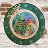 PLATE PLASTIC ROUND Christmas DECOUPAGED Upcycled Repurposed Wall Art or Shelf Sitter HAPPINESS DOESN'T RESULT IN WHAT WE GET Holiday Home Decor Gift - JAMsCraftCloset
