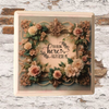 Wood Wall Art Plaque YOU BELONG HERE RIGHT BESIDE ME Square Decoupaged Home Decor Gift Idea Positive Saying Wedding Gift - JAMsCraftCloset