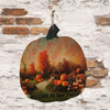 LARGE WOODEN PUMPKIN Handmade and Hand Painted Wall Art Shelf Sitter WELCOME TO OUR PATCH Decoupaged FALL Decor Gift Idea Door Decor Home Decor Unique - JAMsCraftCloset