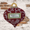 EXTRA LARGE RED WOODEN ORNAMENT Handmade and Hand Painted Wall Art Shelf Sitter MERRY CHRISTMAS Decoupaged Lace WINTER Decor Christmas Decor Gift Idea Door Decor Home Decor Unique - JAMsCraftCloset