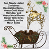 &nbsp;Heavy Metal Brown Sleigh With Birds and Holly Vintage Christmas Holiday Decor Filled With Large Pine Cones Included Unique Gift Idea - JAMsCraftCloset