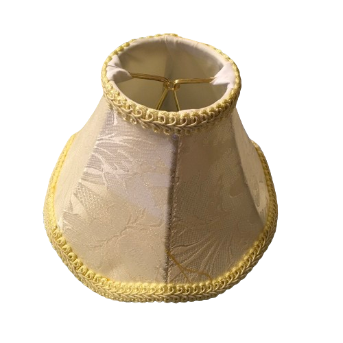 Lampshade Small Vintage IVORY Bell Shaped Scalloped Edge SET OF 2 Cottage Chic Lighting Dining Table Night Light Home Decor - JAMsCraftCloset