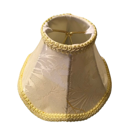 Lampshade Small Vintage IVORY Bell Shaped Scalloped Edge SET OF 2 Cottage Chic Lighting Dining Table Night Light Home Decor - JAMsCraftCloset