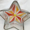 Candy Dish STAR Shaped Container Hand Painted Glass Red and Orange Accents Candy Dish Serving Dish Gift Home Decor Kitchen Decor Country Decor Cottage Chic Victorian Gift - JAMsCraftCloset