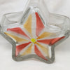Candy Dish STAR Shaped Container Hand Painted Glass Red and Orange Accents Candy Dish Serving Dish Gift Home Decor Kitchen Decor Country Decor Cottage Chic Victorian Gift - JAMsCraftCloset