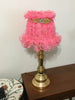 Rag Lampshade Small Handmade Girlie Princess HOT PINK LACE With GOLD BLING Cottage Chic Lighting Bedroom Home Decor Gift Idea - JAMsCraftCloset