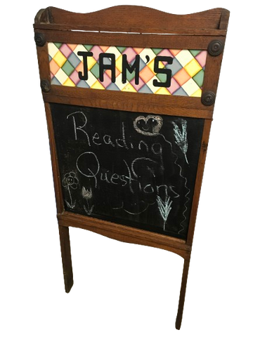 Antique Child's Easel Oak Chalkboard Nursery Child's Room Business Decor Classroom Decor Home Decor Advertising Collectible - JAMsCraftCloset