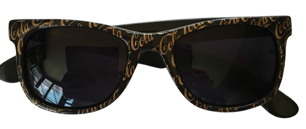 Vintage Coca-Cola Plastic Advertising Sunglasses 1970's Black and Gold Collectible Rare Find Gift Idea Collector - JAMsCraftCloset