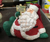 Shelf Sitters Paper Mache FAT SANTA HOLDING SIGNS Vintage Holiday Decoration Christmas Decor Gift Idea - JAMsCraftCloset