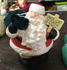 Shelf Sitters Paper Mache FAT SANTA HOLDING SIGNS Vintage Holiday Decoration Christmas Decor Gift Idea - JAMsCraftCloset