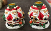 Shelf Sitters SANTA CANDLESTICK HOLDERS Set of 2 Ceramic Vintage Holiday Decoration Christmas Decor Gift Idea - JAMsCraftCloset