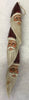 THREE SANTA FACES TREE ORNAMENT Wooden Vintage Holiday Decoration Christmas Decor Gift Idea