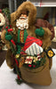 Shelf Sitters SANTA WEARING FUR TRIMMED COAT Paper Mache Vintage Holiday Decoration Christmas Decor Gift Idea Discontinued - JAMsCraftCloset