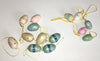 Vintage Wooden Easter Eggs - Hand Painted Holiday Decorations - 14 Total Tree Decorations Easter Egg Tree Collectible Rare Discontinued Gift Idea