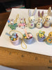 Vintage Easter Tree Mini Ornaments Wooden Hand Painted German(?) Bunnies Chicks - Holiday Decorations - 14 Total - Tree Decorations Easter Egg Tree Collectible Rare Discontinued Gift Idea - JAMsCraftCloset