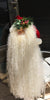 Santa Face 3 Long Long White Sparkly Fluffy Beard Vintage Resin Face Primitive or Country Santa Wall Art Collectible - JAMsCraftCloset