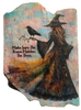 Antique West Virginia Roof Slate Decoupaged 7 Make Sure The Broom Matches the Dress Handmade Wall Art Unique Halloween Holiday Decoration Home Decor Gift {{ JAMsCraftCloset }}